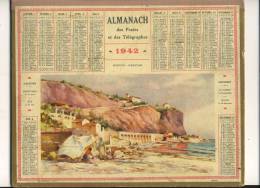 ALMANACH  DES POSTES ET DES TELEGRAPHES( 1942)   MENTON  Garavan - Grossformat : 1941-60