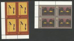 1993 International Year Of Indigenous People Aboriginal Art Set Of 4 In Blocks Of 4 Stamps Complete Mint Unhinged Gum - Blocchi & Foglietti