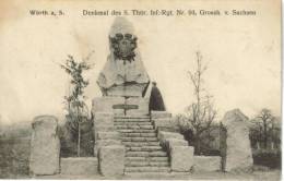 CPSM WOERTH (Bas Rhin) - Denkmal Des 5 Thur. Inf.-Rgt N°94 Grossh. V. Sachsen - Woerth