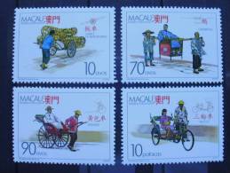 Macau 583/6 ++ Postfrisch MNH, Traditionelle Transportmittel - Neufs