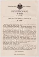 Original Patentschrift - Uhr Für Blinde , 1901 , C. Slamberg In Kopenhagen , Blindheit , Blind , Blindenschrift !!! - Autres & Non Classés