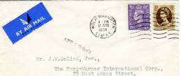 Great Britain- Cover Posted By Air Mail From Wolverhampton/ Staffs [canc. 17.4.1954] To "Borg Warner Corp."/ Chicago-USA - Briefe U. Dokumente