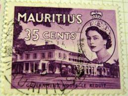 Mauritius 1953 Queen Elizabeth II And Government House 35c - Used - Mauritius (...-1967)