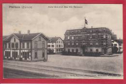 PFÄFFIKON HOTEL BAHNHOF UND BAHNHOF 1922 - Pfäffikon