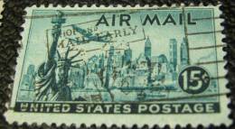 United States 1947 New York Statue Of Liberty And Plane 15c - Used - Used Stamps