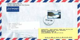 $1.50  Fox Glacier Single  On Redirected Air Letter To USA - Covers & Documents