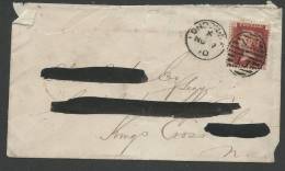 Penny Red Looks Like Plate 137 On Envelope Postmarked London WC No 7 1870 Very Rough Has Been Folded - Briefe U. Dokumente