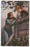 ILLUSTRATORS S. SOLOMKO "AT THE FENCE" T.S.N. R.M. Nr. 181 OLD POSTCARD 1920. - Solomko, S.