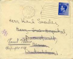Great Britain 1937 Cover From Fulham To Germany Franked With Stamp 2 1/2 P. Edward VIII - Lettres & Documents