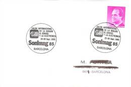 SPAIN. POSTMARK FAIR OF THE SOUND AND IMAGE. SONIMAG'85. BARCELONA 1985 - Franking Machines (EMA)