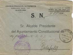 Carta Barcelona 1926. Franquicia Monarquica Consejo De Fomento - Briefe U. Dokumente