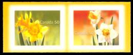 Canada (Scott No.2092-93 - Jonquilles / Daffodils) [**] De Carnet Serpentin / From Booklet Serpentine Die Cut - Neufs