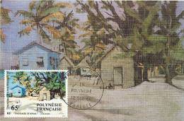 1984  Tableau  J. Masson «paysage D´Anaa»   2264 Carte Maximum - Maximum Cards