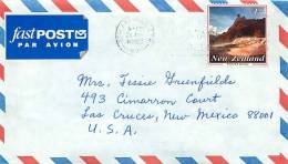 1993 $1.50 Warbrick Terrace  Thermal Wonders  Single On Air Letter To USA - Lettres & Documents