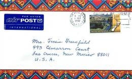 1997  $1.50 Scenic Railways  Single On Air Letter To USA - Lettres & Documents