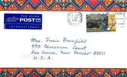 1997  $1.50 Scenic Railways  Single On Air Letter To USA - Covers & Documents