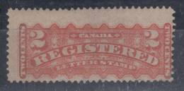 Canada Registered Letter Stamps $2 Perforation 12 Mi#32aA 1875 MNH ** - Nuevos