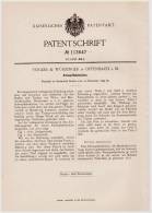 Original Patentschrift - Vogler & Würzinger In Offenbach A.M., 1899 , Schnupftabakdose , Schnupftabak , Tabak !!! - Boites à Tabac Vides