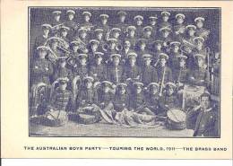 AUS016b  SELTENE Advertising Card (Werbung) / Australian Boys  Brass Band 1911, Historical Event. - Autres & Non Classés