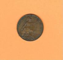 Great Britain Farthing 1922 UK King George V - B. 1 Farthing