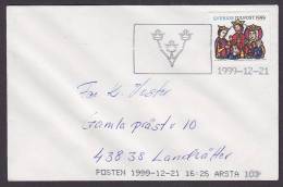 ## Sweden ´Petite´ ´Three Crowns´ 1999 Cover Brief LANDVÄTTER (90 X 138 Mm) Weihnachten Christmas Jul Noel Natale Stamp - Covers & Documents