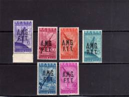 TRIESTE A 1947 AMG-FTT OVERPRINTED AIR MAIL POSTA AEREA RADIO SERIE COMPLETA COMPLETE SET MNH BEN CENTRATA - Luchtpost