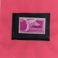 TRIESTE A 1953 AMG-FTT OVERPRINTED ESPRESSO LIRE 50 RUOTA III MNH BEN CENTRATO - Exprespost