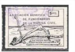 1449-SPAIN CIVIL WAR.FALANGE ASOCIACION BENEFICA MARINA CIVIL.5 Pesetas .BARCOS. - Bienfaisance