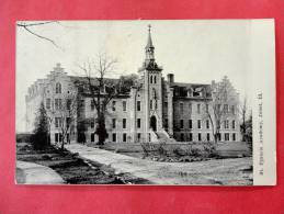 > IL - Illinois > Joliet    St Francis Academy 1908 Cancel Pin Hole Top ----- ===ref 693 - Joliet