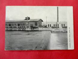 > IL - Illinois > Joliet    Jackson Street Dam 1908 Cancel Pin Hole Top ----- ===ref 693 - Joliet