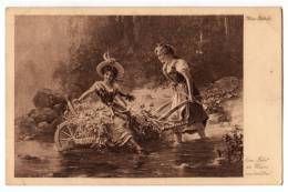 ILLUSTRATORS HANS ZATZKA "A RIDE TO WATER AND LAND" W.R.B.&CO., WIEN III Nr. 3060 OLD POSTCARD - Zatzka