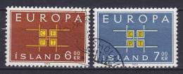 Iceland 1963 Mi. 373-74 Europa CEPT Complete Set !! - Used Stamps