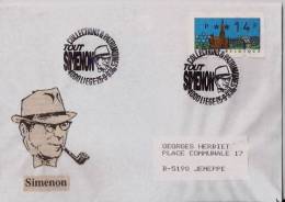 BELGIQUE :  1993:Tout SIMENON.Collections Et Patrimoines.Liège:25-9-93.Montage. - Private & Local Mails [PR & LO]