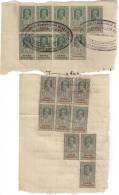 4as X 2 Diff., Colour / Variety,  Share Transfer Of British India King George V Series Used /Piece Fiscal / Revenue - 1911-35 King George V