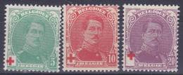 BELGIË - OBP -  1914 - Nr 129 Type II+30/31 (Verschoven Kruis) - MH* - 1914-1915 Rotes Kreuz