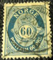 Norway 1893 Posthorn 60ore - Used - Gebraucht