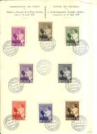 Reine Astrid 1937 - COB 447-454 Sur Document - ....-1951