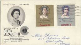 Carta TORONTO (Ontario) 1973. Queen Elisabeth II Royal Visit - Cartas & Documentos