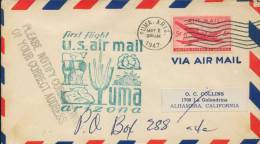 Airplane  , 1947 USA Used Cover, First Flight  Air Mail - Otros & Sin Clasificación