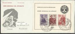 # Belgio: Lettera Bruxelles / Milano 7-4-1960  Bloc 32 Refugiés / Rifugiato FDC - 1951-1960