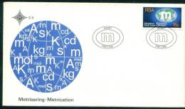 Metric System  Metrication   , South Africa FDC 1977 - Lettres & Documents