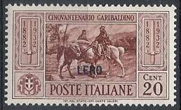 1932 EGEO LERO GARIBALDI 20 CENT MH * - RR10906 - Aegean (Lero)