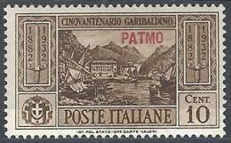 1932 EGEO PATMO GARIBALDI 10 CENT MH * - RR10908 - Egeo (Patmo)