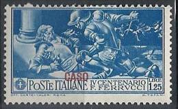 1930 EGEO CASO FERRUCCI 1,25 LIRE MH * - RR10918 - Egée (Caso)