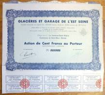 ACTION GLACIERES ET GARAGE DE L'EST DE LA SEINE  1947 - Industry