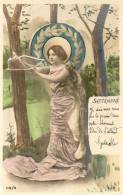 SIGNE DU ZODIAQUE - FEMME ART NOUVEAU  - SEPTEMBRE TIR A L'ARC - Tir à L'Arc