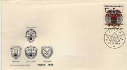 FDC Praha 1968 Checoslovaquia - Lettres & Documents