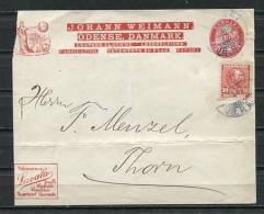 Denmark 1905 Uprated Postal Stationary Cover (Front Part Only ) - Brieven En Documenten