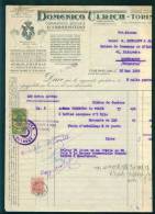 13K2428 DOCUMENT  1929 TORINO Revenue Fiscaux Steuermarken Fiscal Bulgaria Bulgarie Italia Italy Italie Italien Italie - Revenue Stamps
