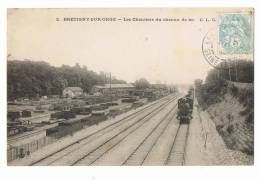 CP BRETIGNY SUR ORGE N°2 LES CHANTIERS DU CHEMIN DE FER  - ECRITE EN 1905 - Bretigny Sur Orge